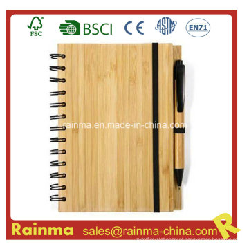 A5 Spiral Bamboo Notebook para Promoção